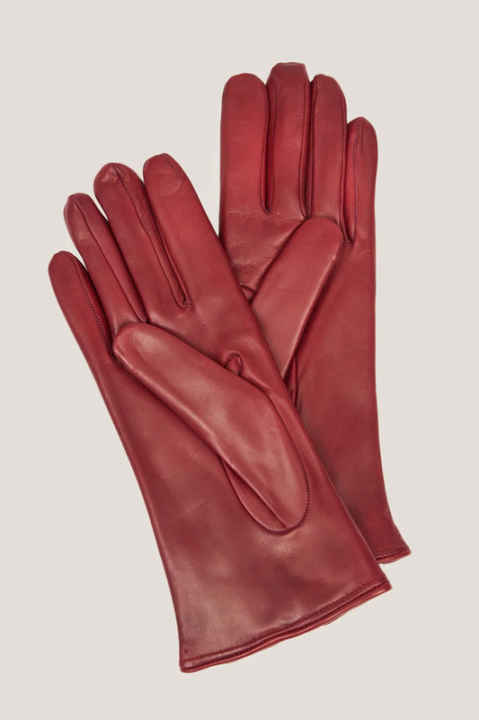 Gants en cuir nappa avec fermeture à bouton 