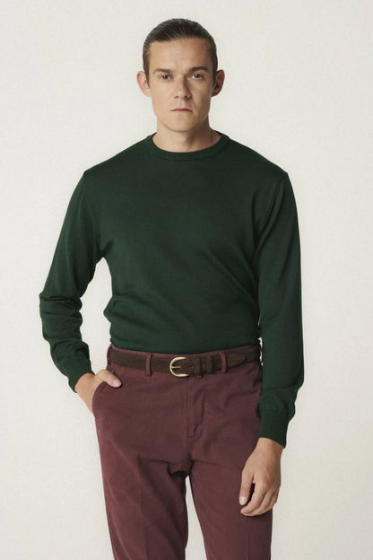 Zielony klasyczny roundneck