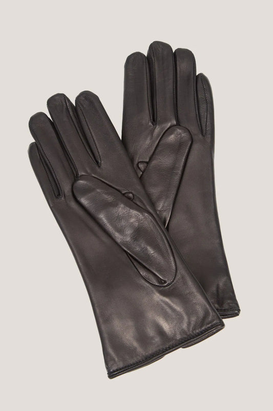 Gants en cuir nappa avec fermeture à bouton 