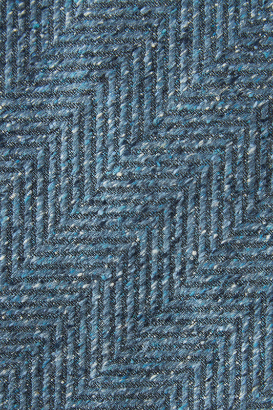 Raw silk herringbone tie
