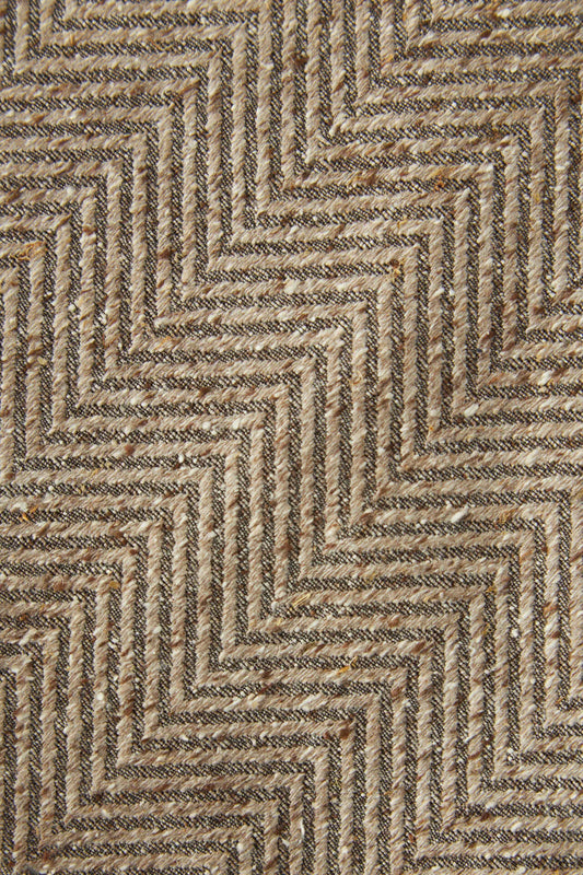 Raw silk herringbone tie