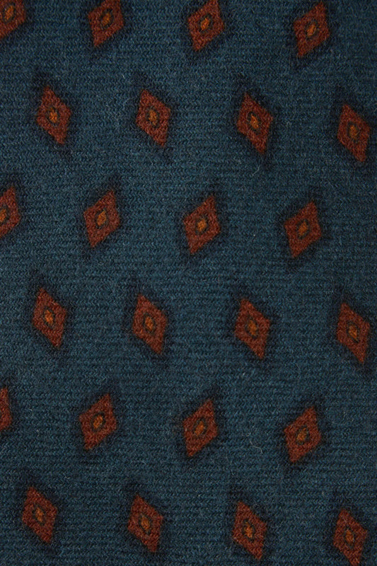 Geometric patterned wool tie