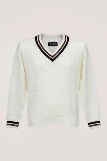 Pull de cricket écru