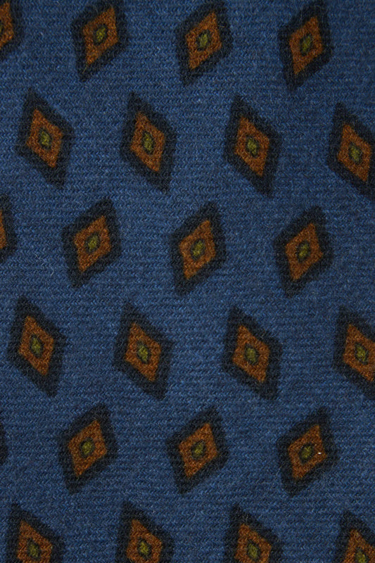 Geometric patterned wool tie