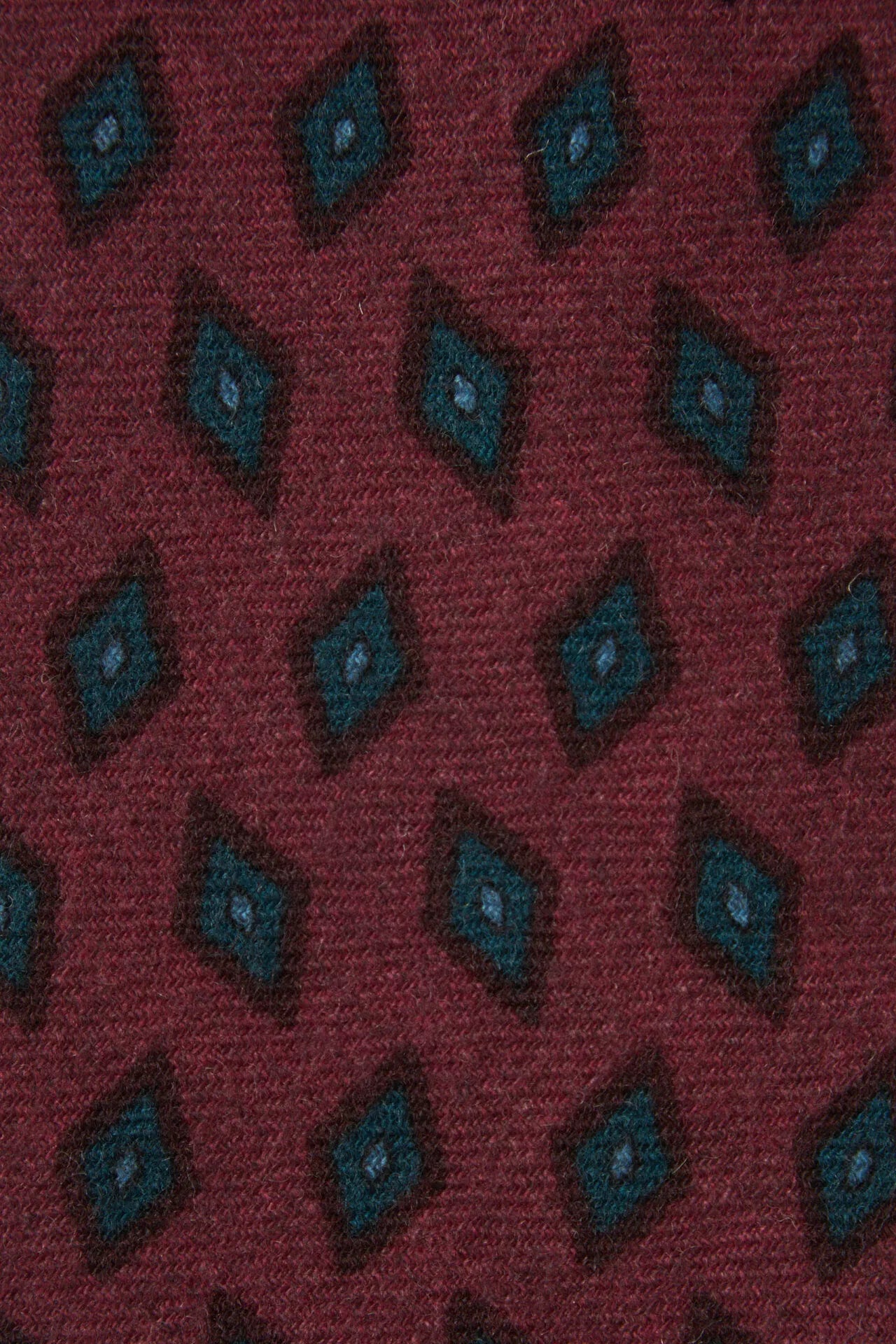 Geometric patterned wool tie