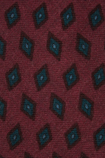 Geometric patterned wool tie
