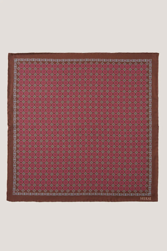Pochette en soie à motif classique