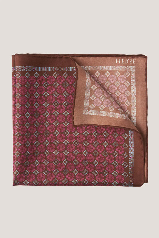 Pochette en soie à motif classique