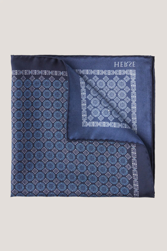 Pochette en soie à motif classique