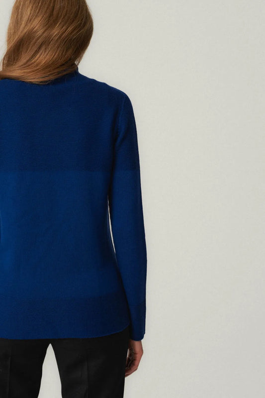 Blue mock turtleneck