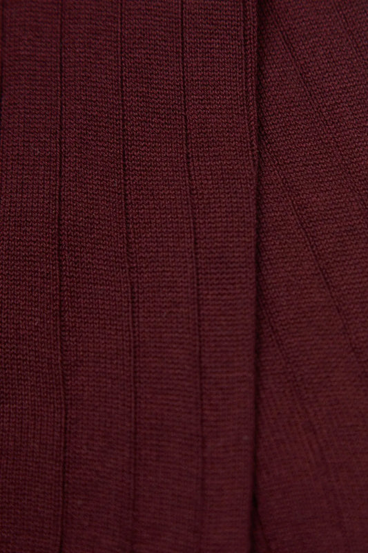 Bordowe skarpety męskie bawełna/nylon