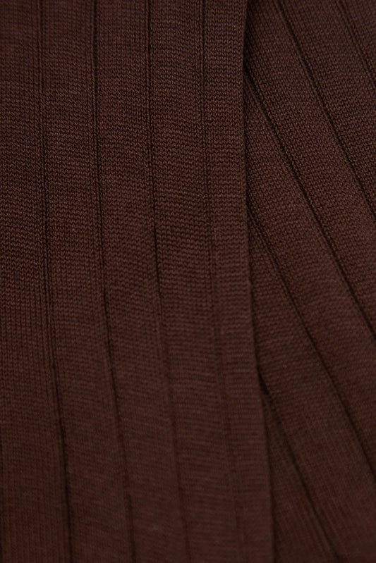 Brązowe skarpety męskie bawełna/nylon