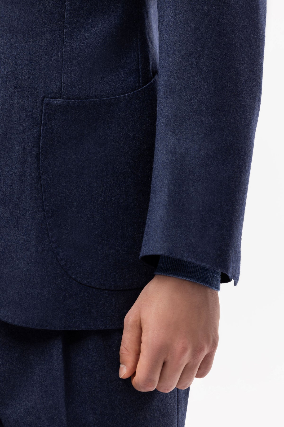 Blue single-breasted Reda flannel jacket