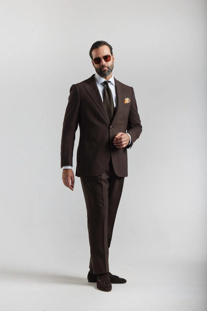 Brown 4-ply suit