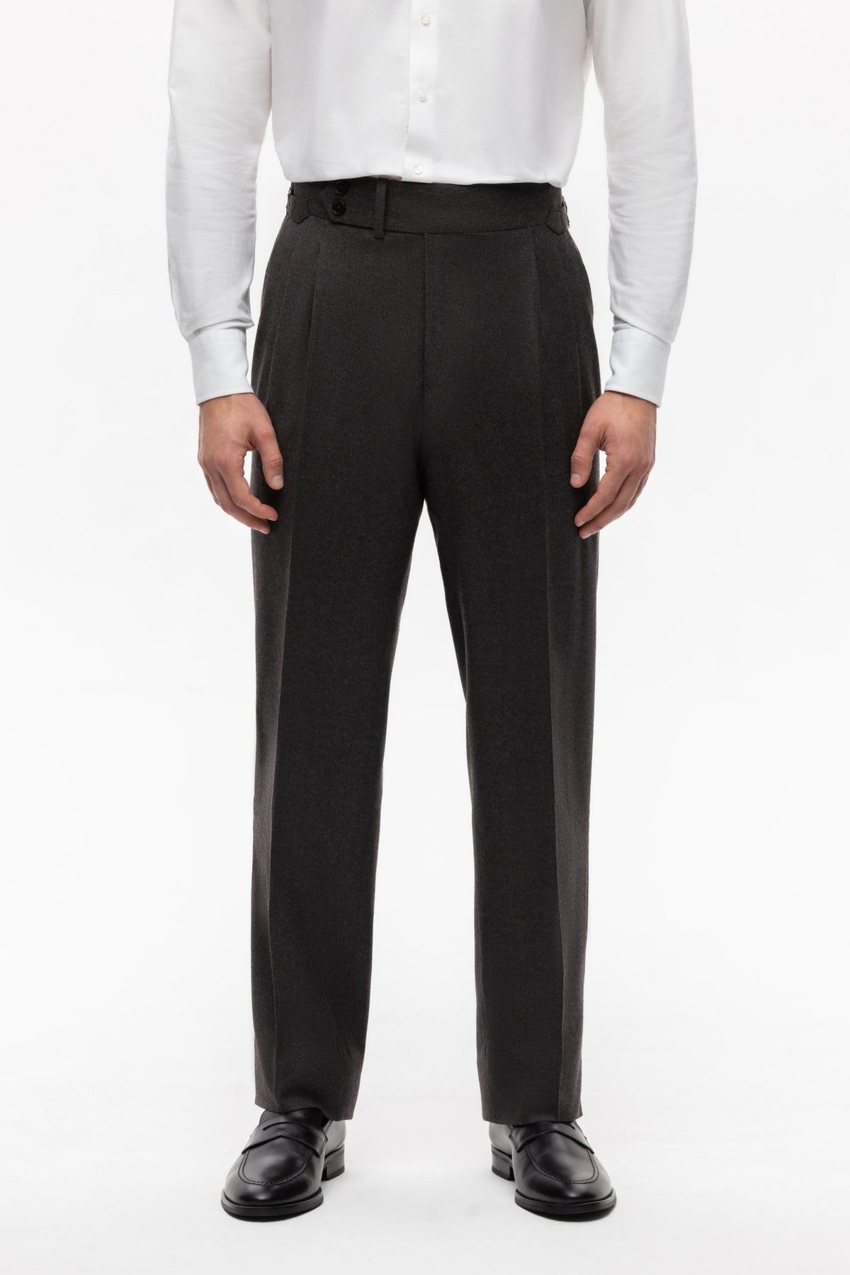 Brown Reda flannel trousers