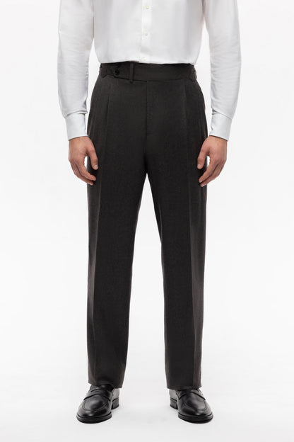 Brown Reda flannel trousers