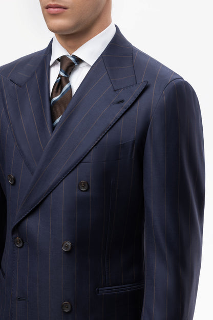 Dark navy pinstripe Winter Australis wool suit