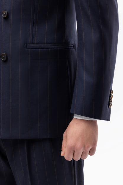 Dark navy pinstripe Winter Australis wool suit