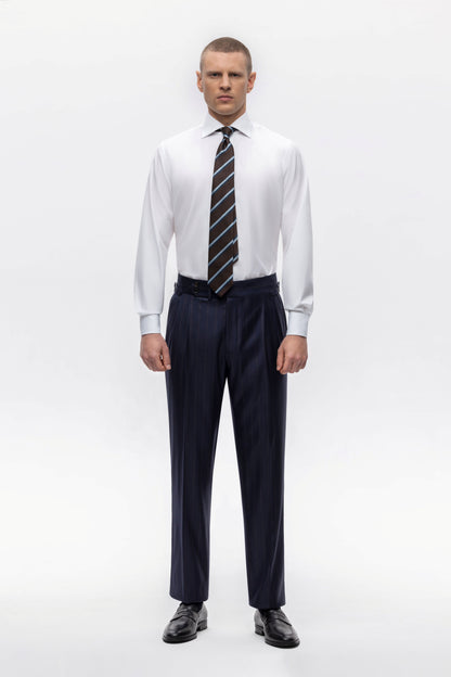 Dark navy pinstripe Winter Australis wool suit
