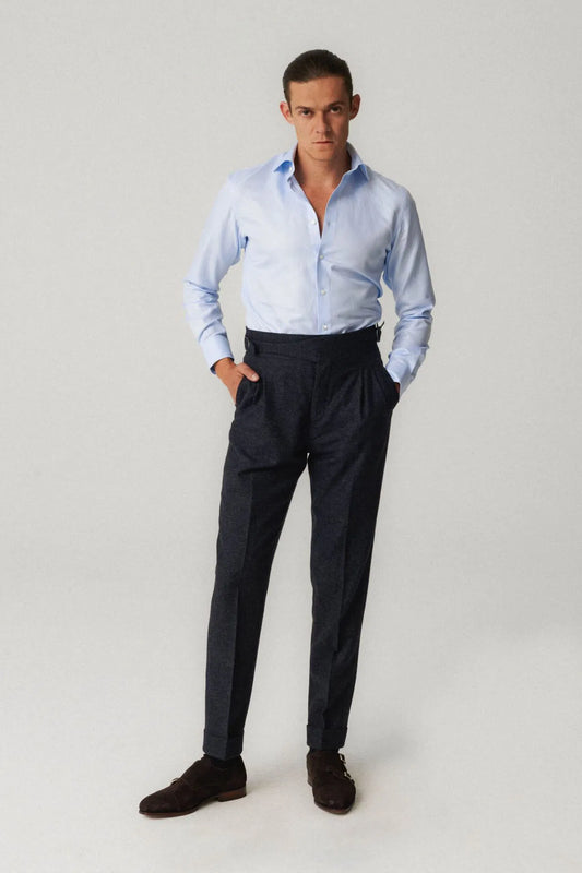 Pantalon en flanelle graphite Gurkha