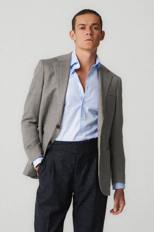 Pantalon en flanelle graphite Gurkha
