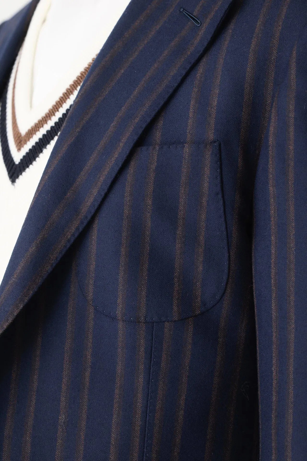 Navy blue Rowing Blazer made of Loro Piana fabric