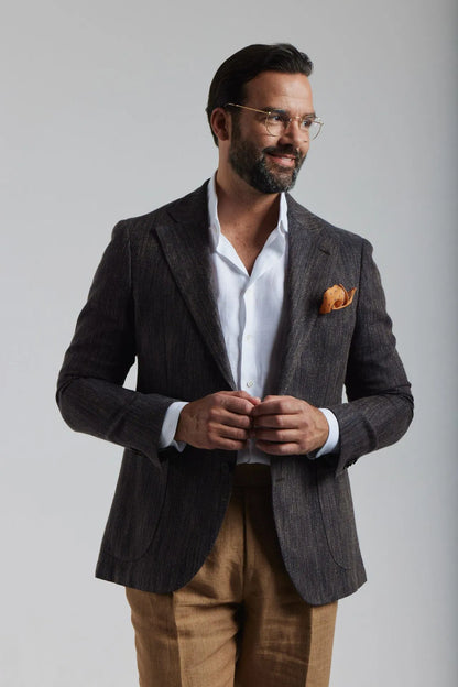 Veste à chevrons bleu marine « Ferla »