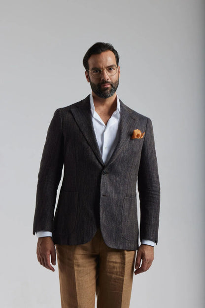 Veste à chevrons bleu marine « Ferla »