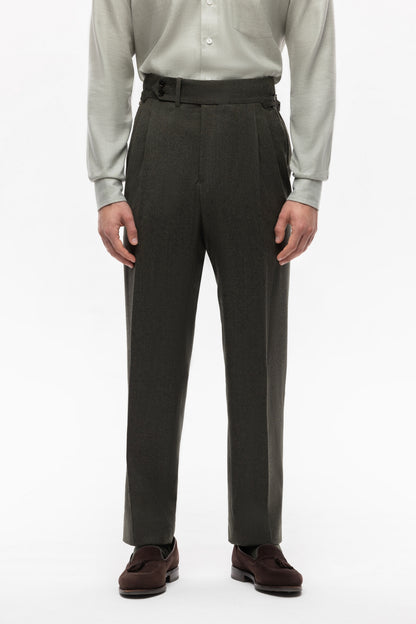 Green Reda flannel trousers