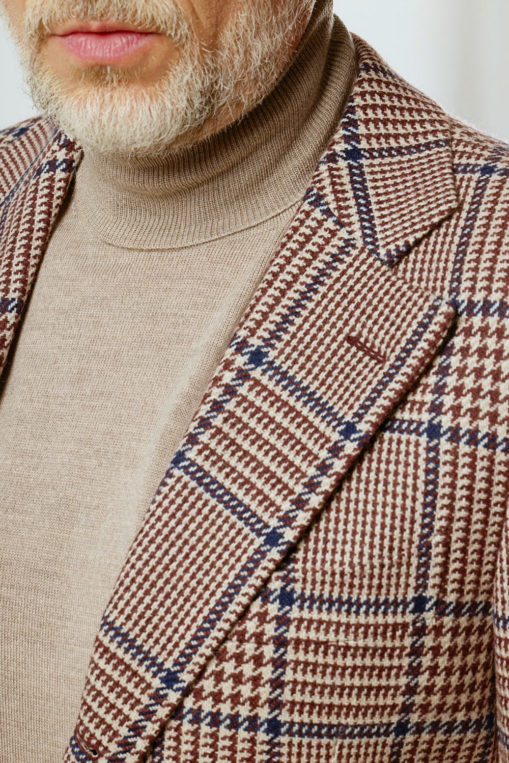 Veste à carreaux beige