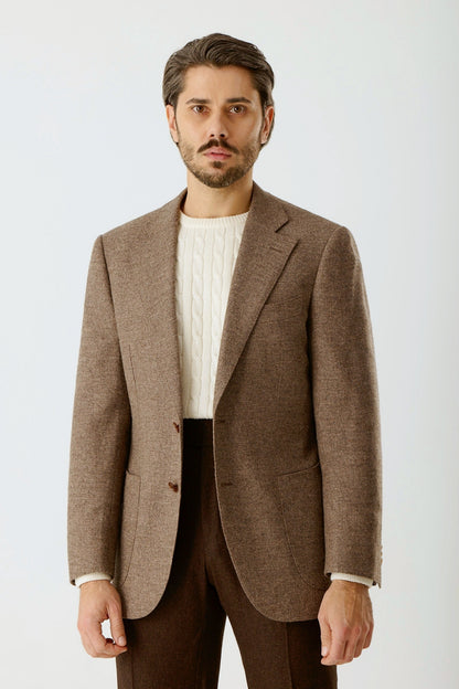 Veste à carreaux beige
