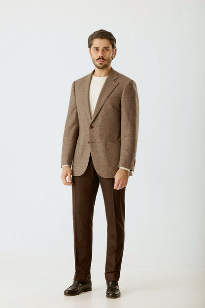 Veste à carreaux beige