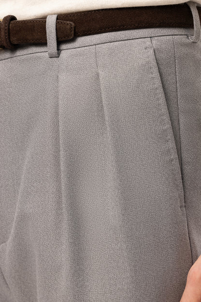 Navy blue houndstooth 4-ply trousers