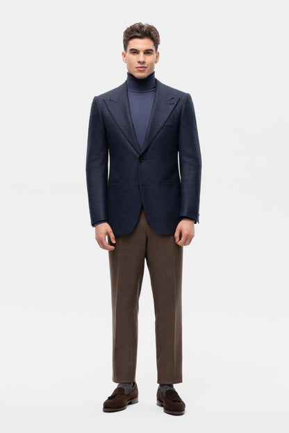 Burgundy-blue PoW checkered jacket