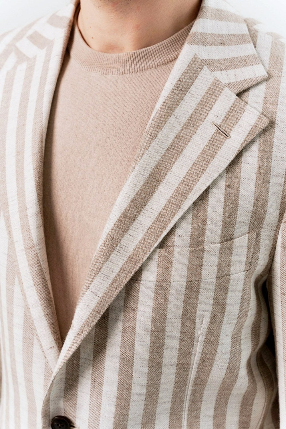 Cream and beige Ferla striped jacket