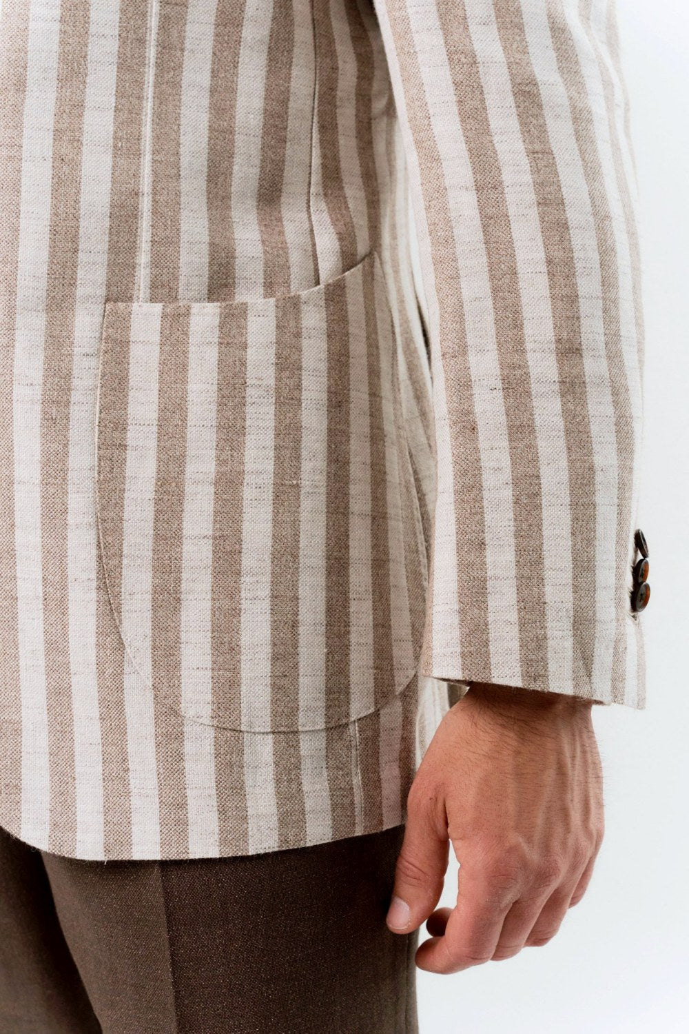 Cream and beige Ferla striped jacket