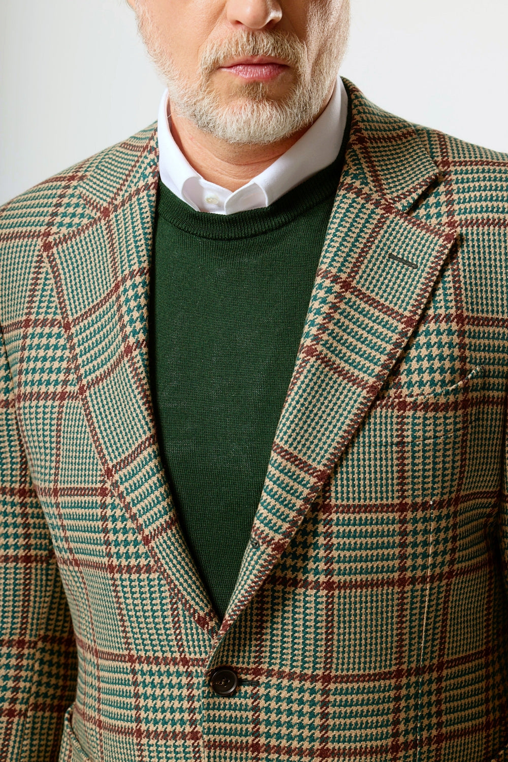 Veste à carreaux beige
