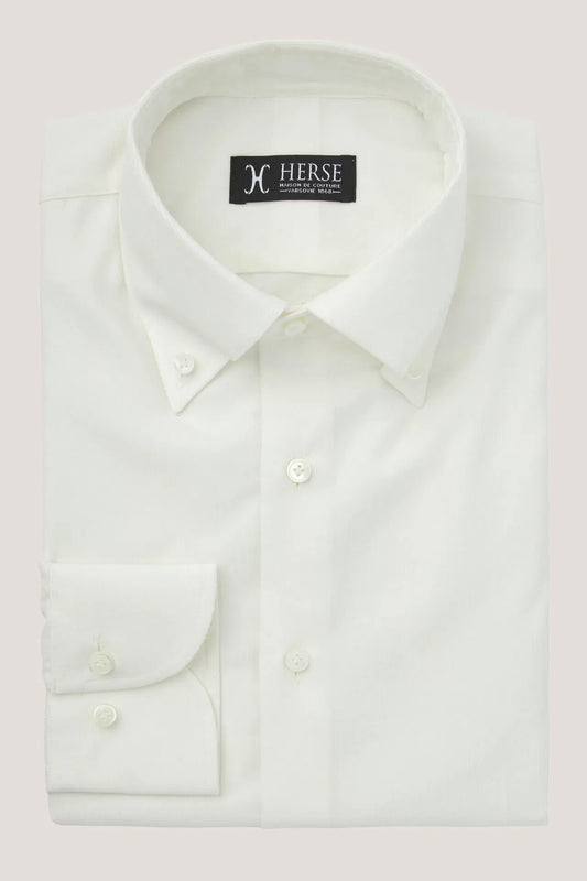 Chemise blanche en velours côtelé pour bébé