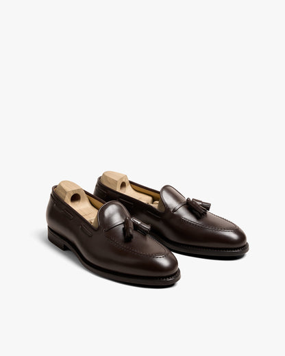 Ciemnobrązowe tassel loafers Myrqvist