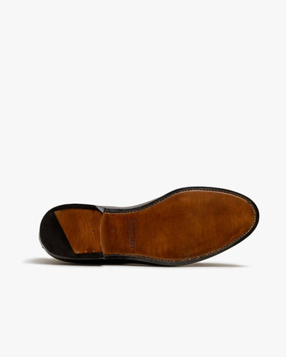 Myrqvist dark brown suede tassel loafers