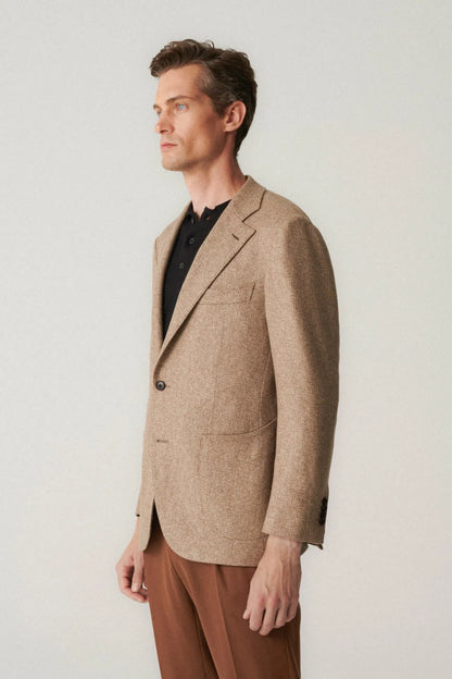 Veste en cachemire brut