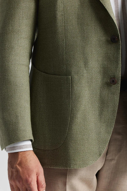 Veste verte en laine/lin