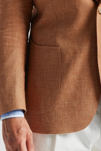 Veste orange en laine/lin