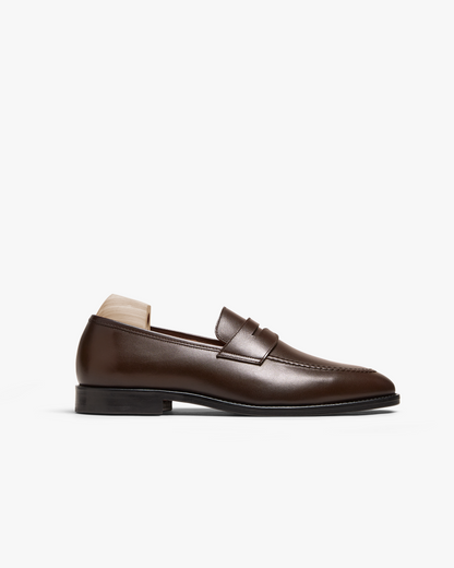 Ciemnobrązowe penny loafers Myrqvist