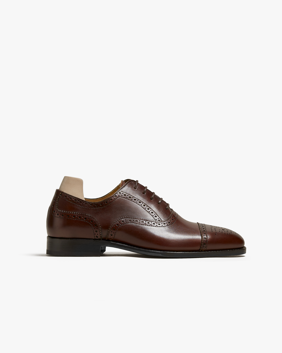Myrqvist dark brown brogued Oxfords