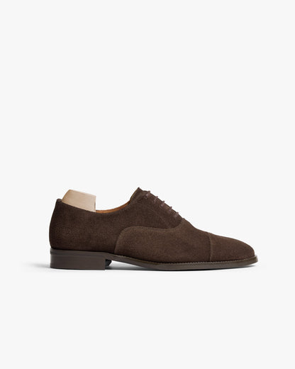 Myrqvist dark brown suede oxfords