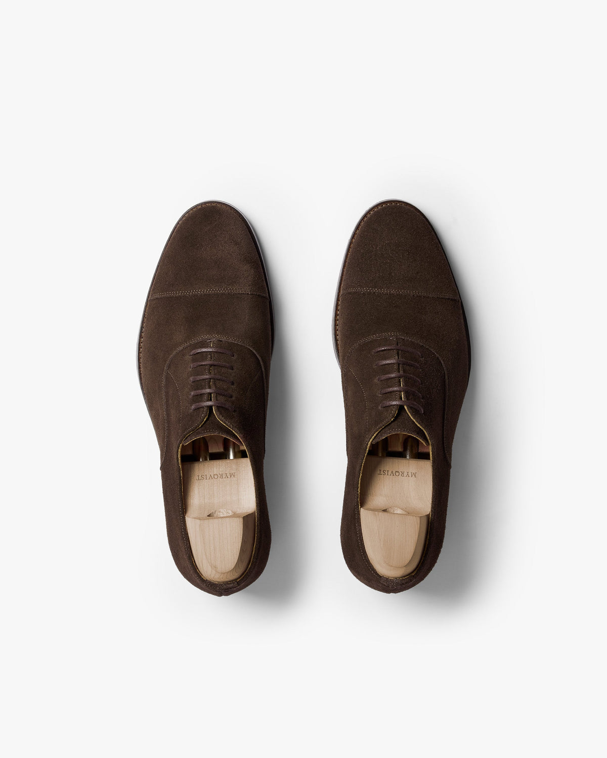 Myrqvist dark brown suede oxfords