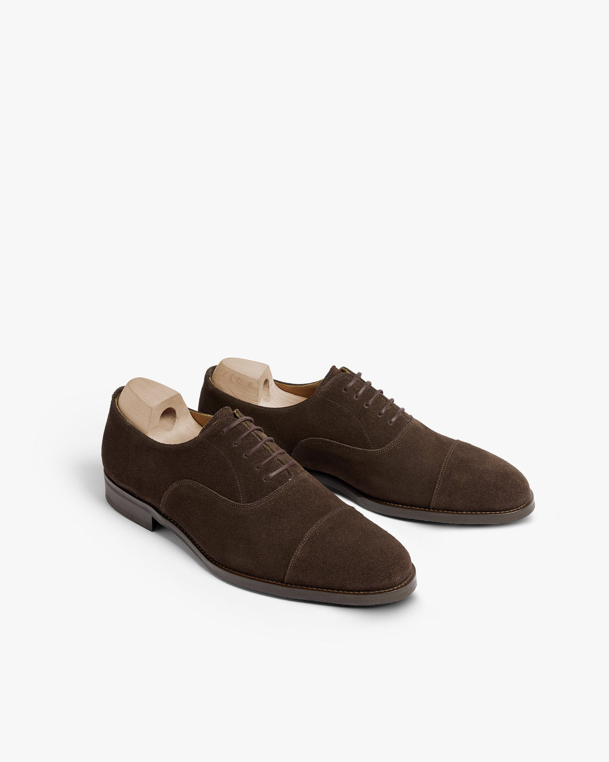Myrqvist dark brown suede oxfords
