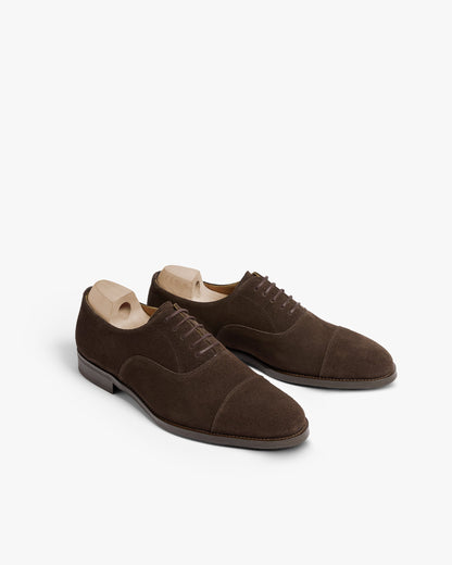 Myrqvist dark brown suede oxfords