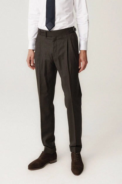 Pantalon en flanelle verte